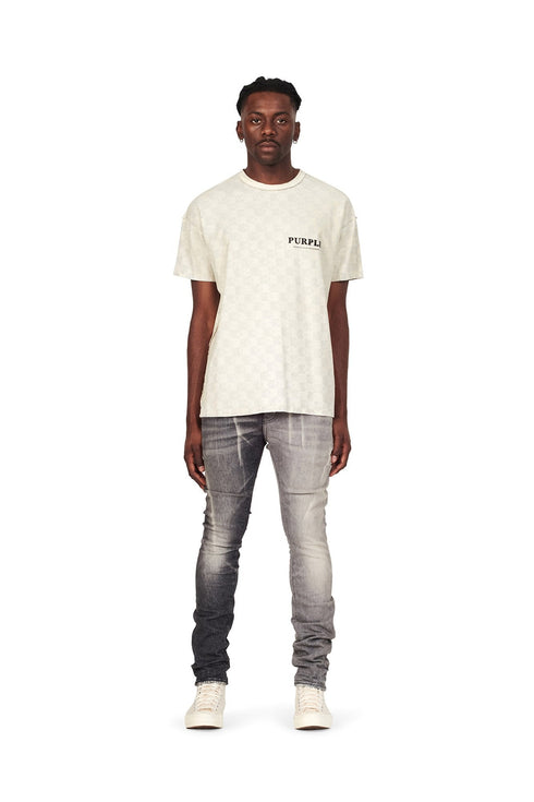 PURPLE BRAND CHECKER MONOGRAM S/S TEE Mens Apparel - MENS