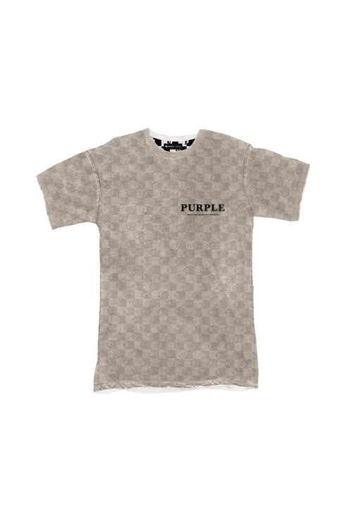 PURPLE BRAND CHECKER MONOGRAM S/S TEE Mens Apparel - MENS