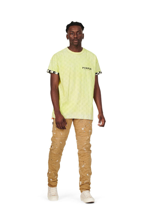 PURPLE BRAND CHECKER MONOGRAM S/S TEE Mens Apparel - MENS
