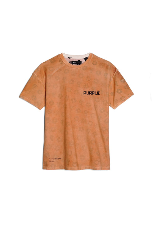 PURPLE BRAND CHEDDER SPRAY TEE WITH INNER MONOGRAM Mens
