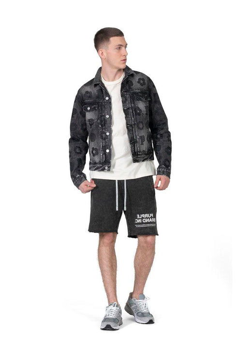 PURPLE BRAND FADE MONOGRAM - BLACK Mens Apparel - MENS