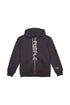 PURPLE BRAND FRENCH TERRY BLACK STENCIL ZIP Mens Apparel -