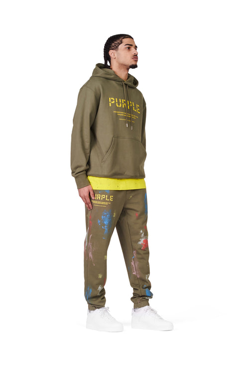 PURPLE BRAND FRENCH TERRY STENCIL JOGGERS Mens Apparel -