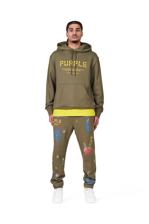 PURPLE BRAND FRENCH TERRY STENCIL JOGGERS Mens Apparel -