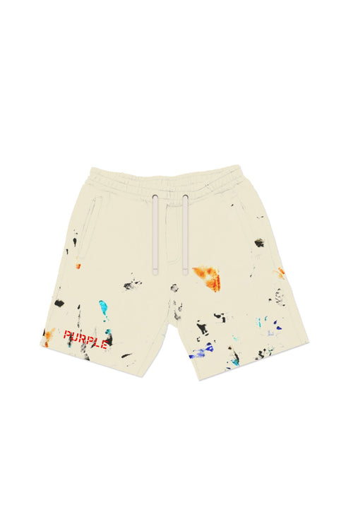 PURPLE BRAND FRENCH TERRY STENCIL SHORTS Mens Apparel - Mens