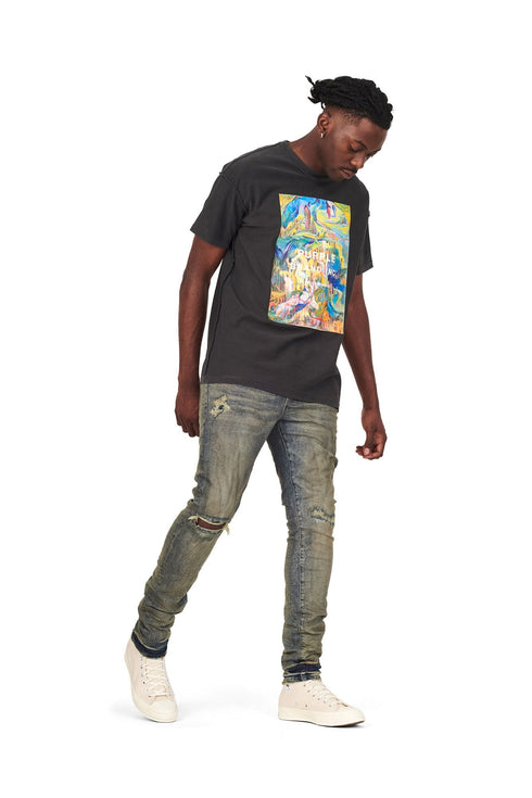 PURPLE BRAND HEAVEN AND HELL - S/S TEE Mens Apparel - MENS