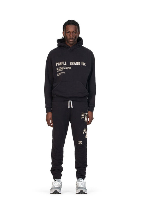 PURPLE BRAND HISTORY JOGGER - WASH BLACK Mens Apparel - MENS