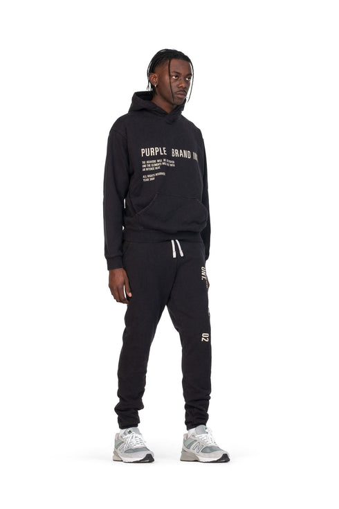PURPLE BRAND HISTORY JOGGER - WASH BLACK Mens Apparel - MENS