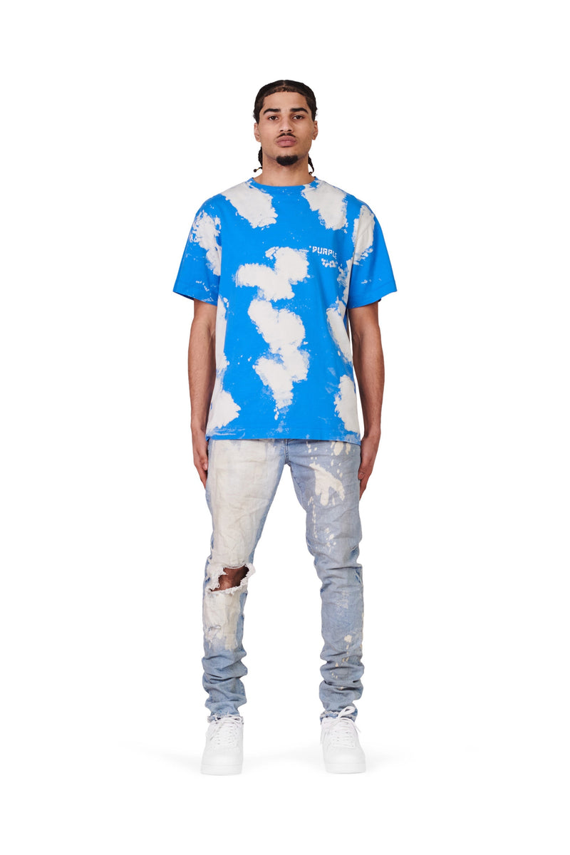 Jaded London T-shirt with cloud print in blue