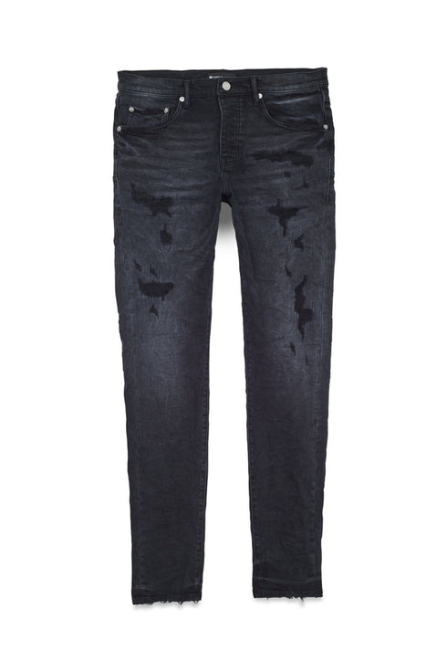 PURPLE BRAND P001-BQDP223 Black Quilted Destroy Mens Apparel