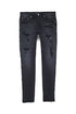PURPLE BRAND P001-BQDP223 Black Quilted Destroy Mens Apparel