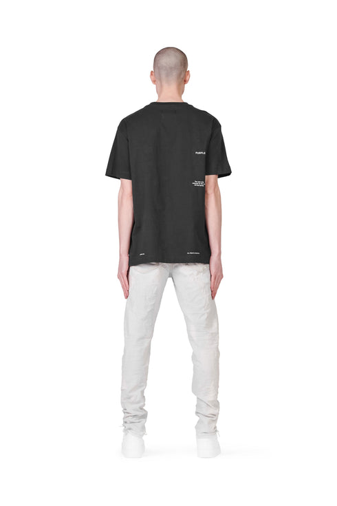 PURPLE BRAND JERSEY BLACK DIECUT LEOPARD S/S Mens Apparel -