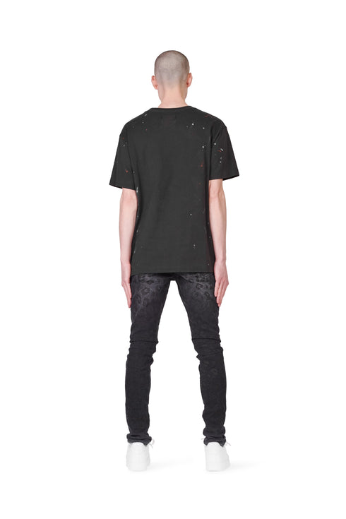 PURPLE BRAND JERSEY BLACK STENCIL LOGO S/S Mens Apparel -