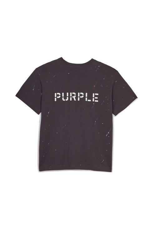 PURPLE BRAND JERSEY BLACK STENCIL LOGO S/S Mens Apparel -
