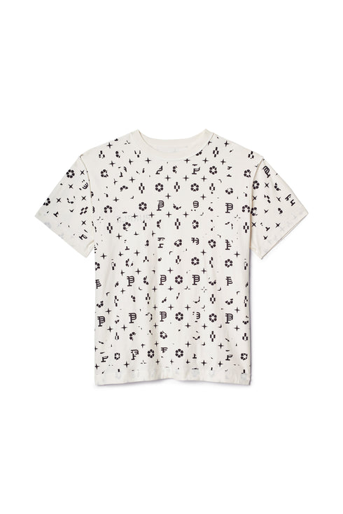 PURPLE BRAND JERSEY ECRU MONOGRAM S/S Mens Apparel - MENS