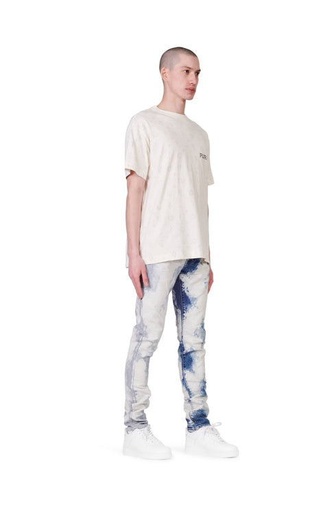 PURPLE BRAND JERSEY ECRU MONOGRAM S/S Mens Apparel - MENS