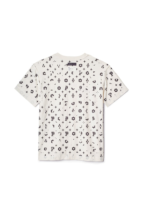 PURPLE BRAND JERSEY ECRU MONOGRAM S/S Mens Apparel - MENS