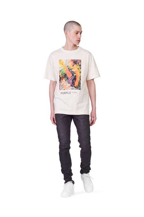 PURPLE BRAND JERSEY ECRU UNDER THE SUN S/S Mens Apparel -