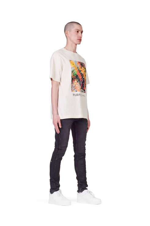 PURPLE BRAND JERSEY ECRU UNDER THE SUN S/S Mens Apparel -