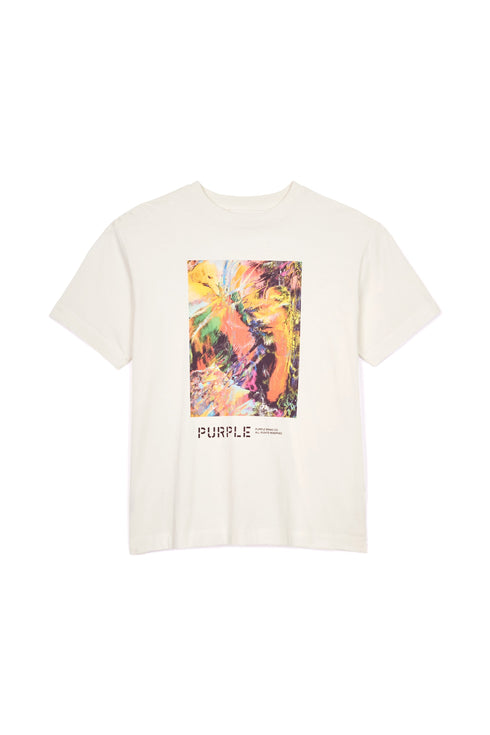 PURPLE BRAND JERSEY ECRU UNDER THE SUN S/S Mens Apparel -