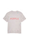 PURPLE BRAND JERSEY GREY STENCIL PAINT S/S Mens Apparel -