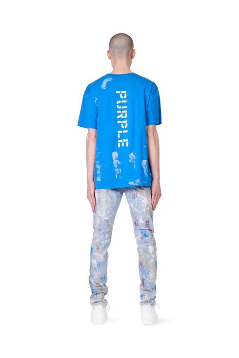 PURPLE BRAND JERSEY ROYAL STENCIL S/S Mens Apparel - Mens