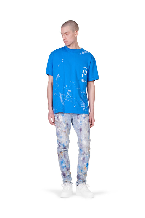 PURPLE BRAND JERSEY ROYAL STENCIL S/S Mens Apparel - Mens