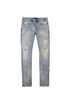 PURPLE BRAND LIGHT BLUE VINTAGE Mens Apparel - MENS APPAREL