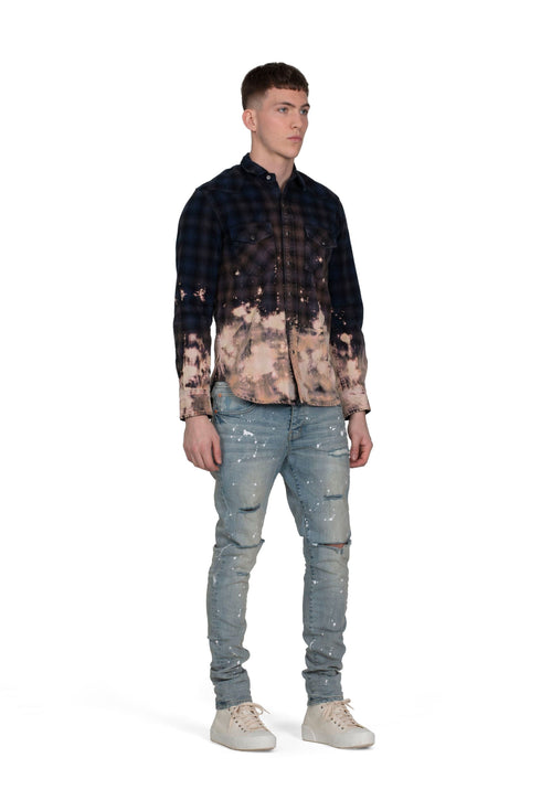 PURPLE BRAND LIGHT INDIGO PAINT Mens Apparel - MENS APPAREL
