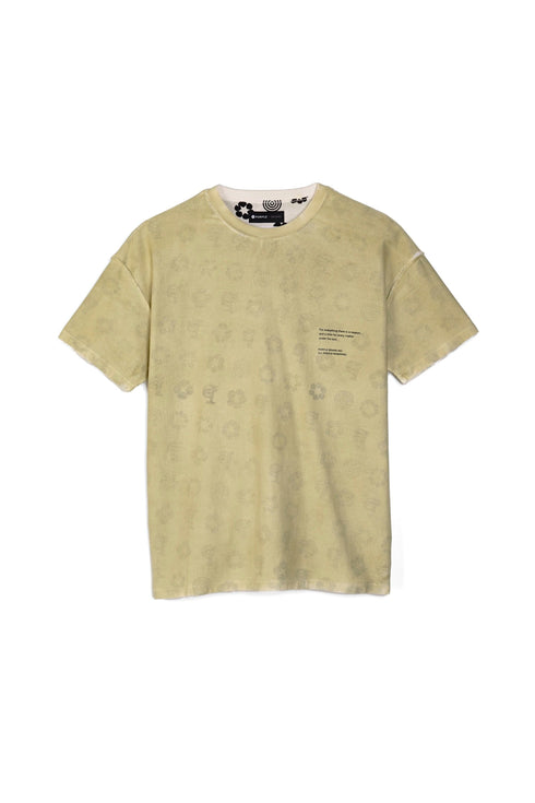 PURPLE BRAND MOSS SPRAY TEE WITH INNER MONOGRAM Mens Apparel