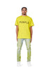 Purple brand neon monogram over light indigo Denim - MENS