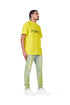 Purple brand neon monogram over light indigo Denim - MENS