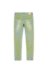 Purple brand neon monogram over light indigo Denim - MENS