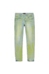 Purple brand neon monogram over light indigo Denim - MENS