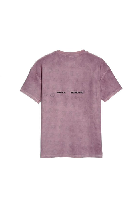 PURPLE BRAND ORCHID SPRAY TEE WITH INNER MONOGRAM Mens