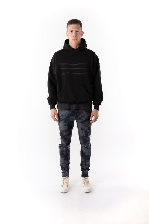 PURPLE BRAND O/S HOODY THORN BLACK Mens Apparel - MENS