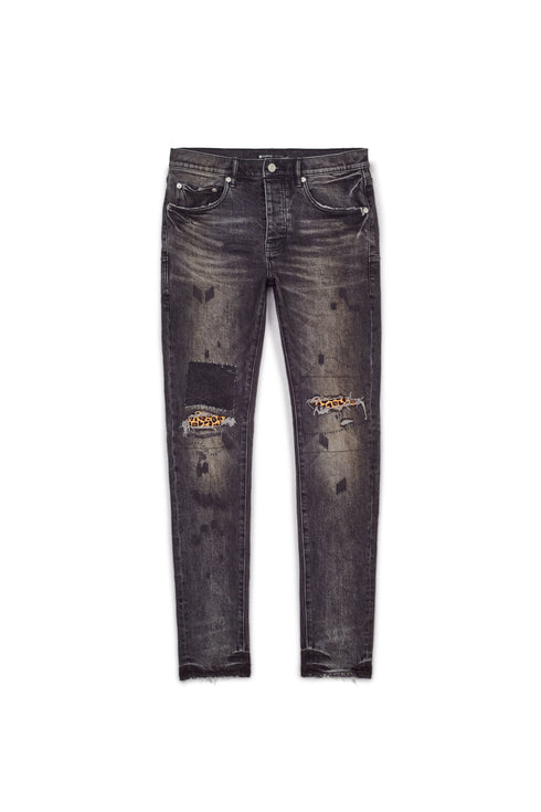 PURPLE BRAND P001 BLACK ANIMAL REPAIR Mens Apparel - Mens