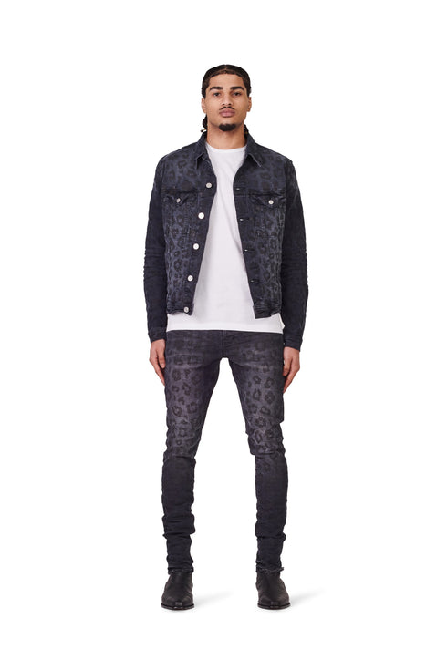 PURPLE BRAND P001 BLACK MONOGRAM LEOPARD Mens Apparel - Mens