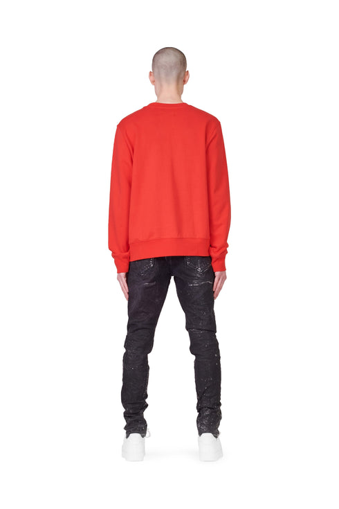 PURPLE BRAND P001 BLACK WASH SILVER OIL COATED Mens Apparel