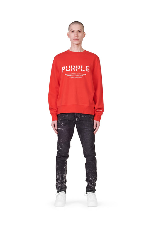 PURPLE BRAND P001 BLACK WASH SILVER OIL COATED Mens Apparel