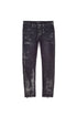 PURPLE BRAND P001 BLACK WASH SILVER OIL COATED Mens Apparel