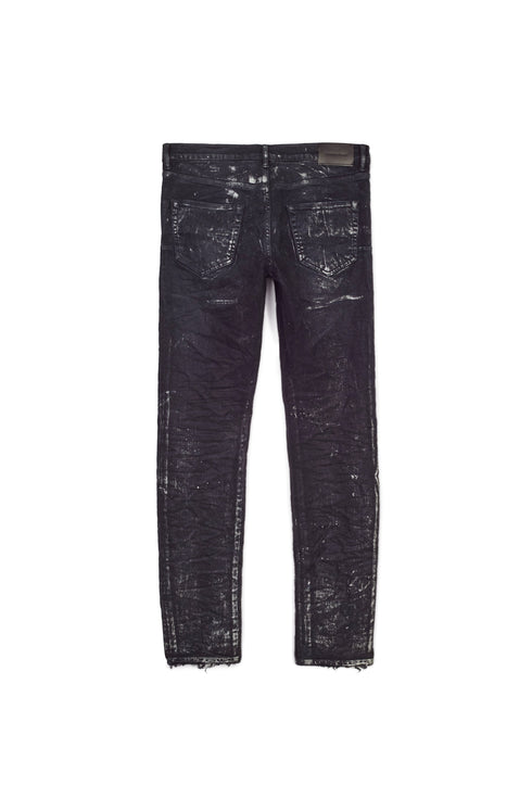 PURPLE BRAND P001 BLACK WASH SILVER OIL COATED Mens Apparel