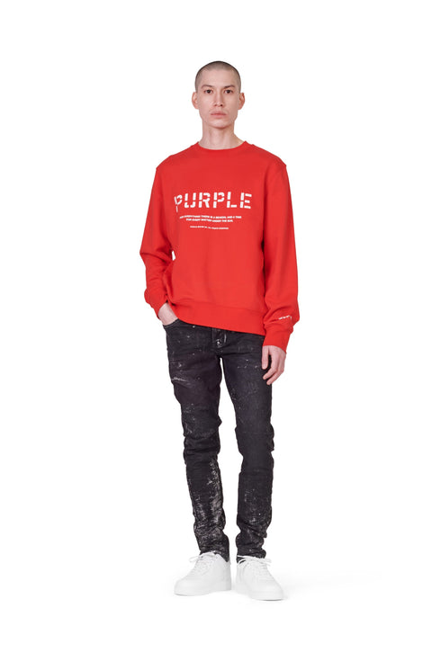 PURPLE BRAND P001 BLACK WASH SILVER OIL COATED Mens Apparel