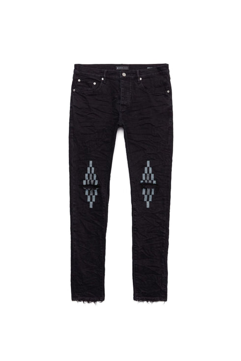 PURPLE BRAND P001 DIAMOND KNEE EMBROIDERY Mens Apparel -