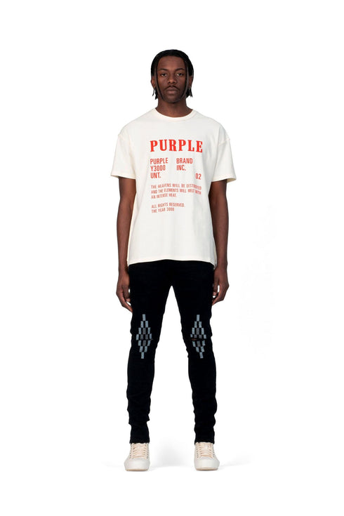PURPLE BRAND P001 DIAMOND KNEE EMBROIDERY Mens Apparel -