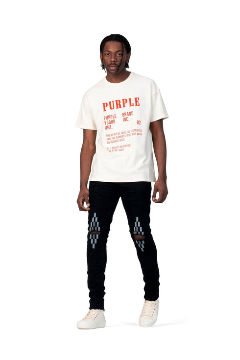 PURPLE BRAND P001 DIAMOND KNEE EMBROIDERY Mens Apparel -