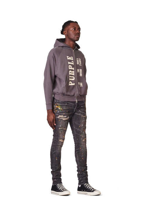 PURPLE BRAND P001 GREY PAINT DISTRESS Mens Apparel - MENS