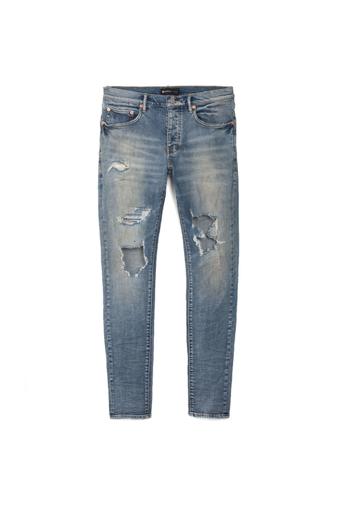 PURPLE BRAND P001 LIGHT INDIGO DISTRESS Mens Apparel - MENS