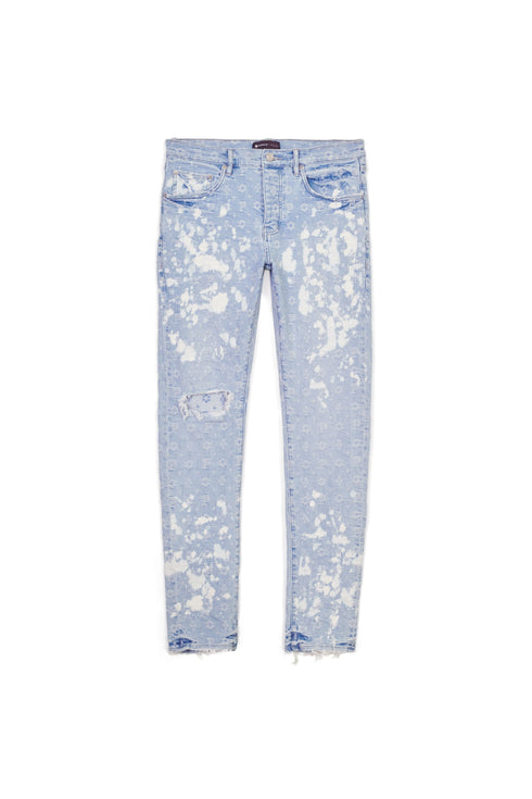 PURPLE BRAND P001 LIGHT INDIGO JACQUARD MONOGRAM Mens