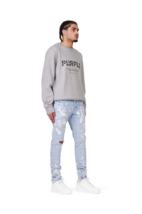 PURPLE BRAND P001 LIGHT INDIGO JACQUARD MONOGRAM Mens
